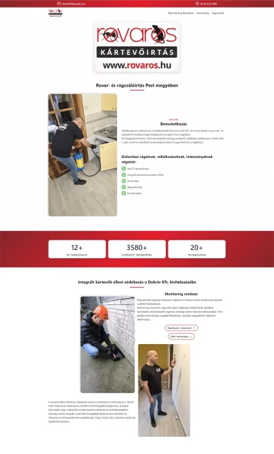 Weboldalkészítés kártevőirtó cégeknek